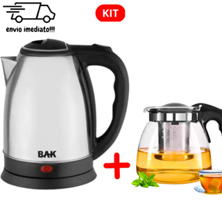 Kit Chaleira Com Infusor 1litro + Chaleira Elétrica de Chá 110V