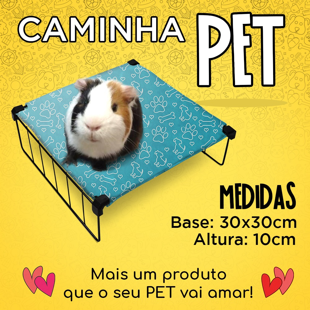 Detalhe do Kit Soft Premium para Cercado de Porquinho-da-Índia e Coelho – Pet usando – Caprioli Shop