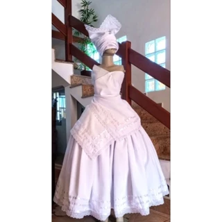 Baiana Branca - Conjunto Candomblé - Roupa Umabanda