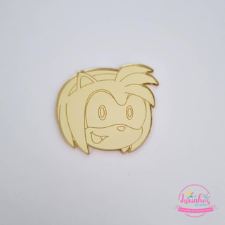 Apliques de Personagens Sonic Emborrachados-pct C/6 Unid