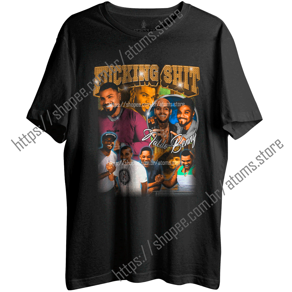 Camiseta Algodão Unissex T shirt cantor Naldo Benny chris brown Will Smith meme vintage