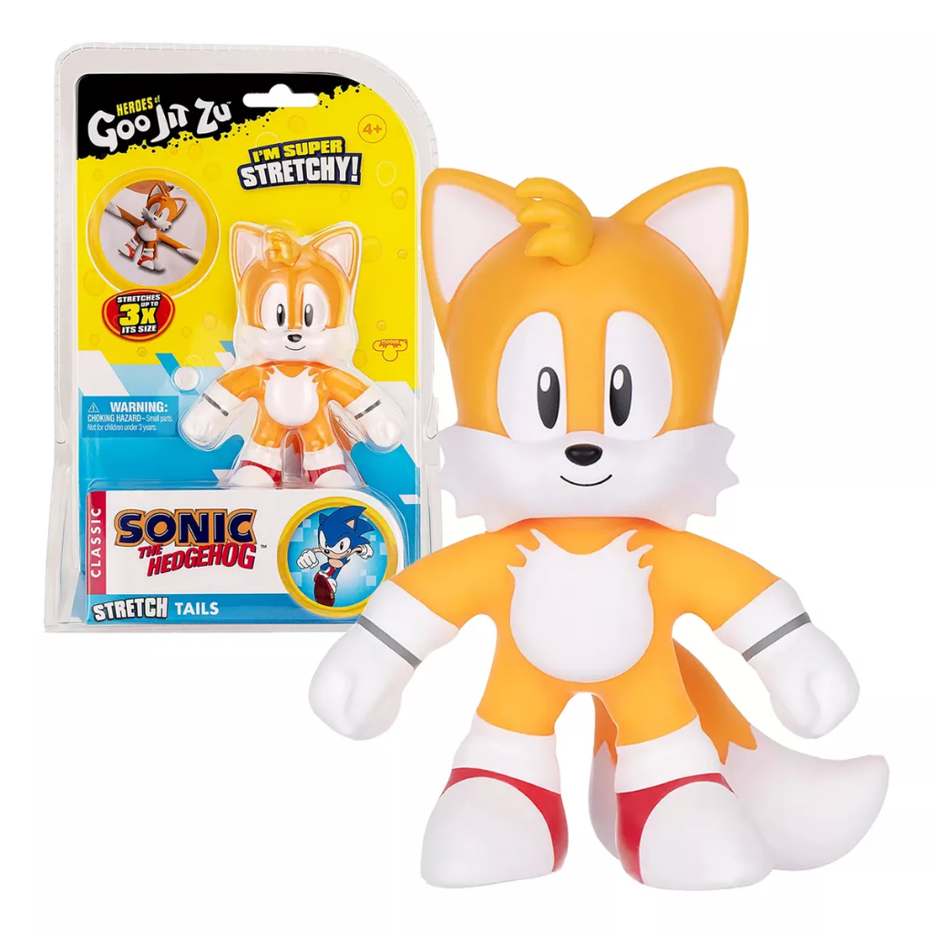 Boneco Elastico Tails Sonic Hedgehog Goo Jit Zu - Sunny | Shopee Brasil
