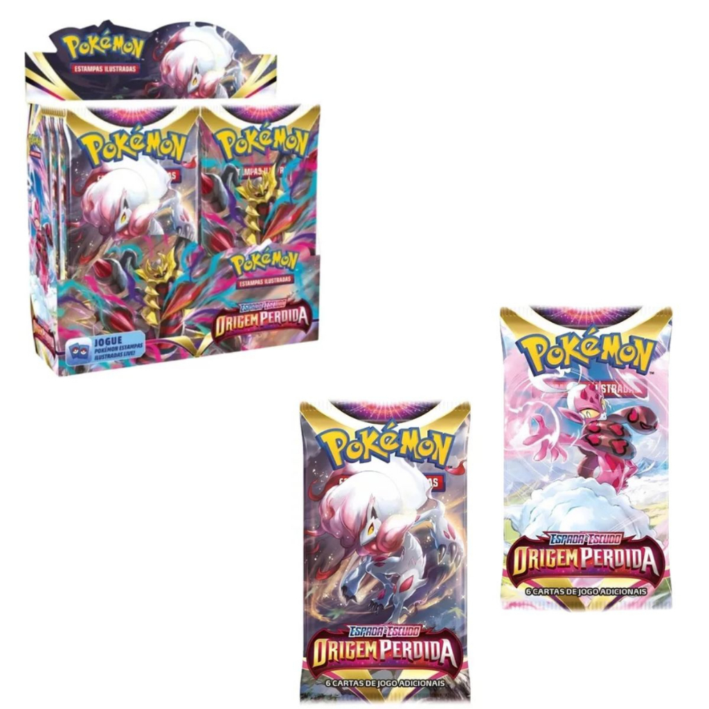Conjunto com 2 Booster Pokemon Origem Perdida - Copag | Shopee Brasil