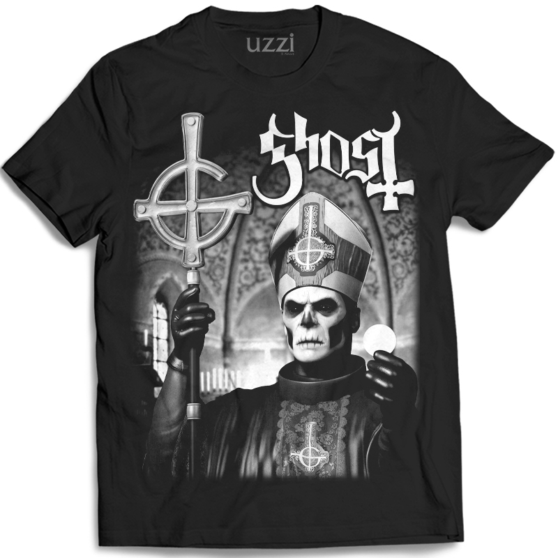 Camiseta Banda Ghost Machine Eponymous Algodão Camisa de Banda Masculina Blusa Feminina de Rock