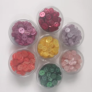 Botão para costura - Kit com 100 unidades - 11mm - 2 furos - Perolado - Camisaria e Artesanato
