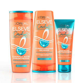 Kit Elseve Cachos dos Sonhos - Shampoo 400 ml + Condicionador 400 ml + Creme Noturno