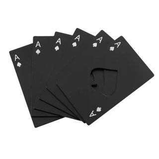 Abridor Garrafa Em Formato Carta Inox Espada Baralho Poker