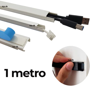 1 Metro Canaleta 20x10 Branco 2m Com Fita Adesiva Pvc