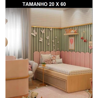 Cabeceira de cama estofada decorativa em modulos ( Nuvem ) 20x60