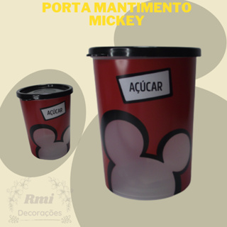 Porta Mantimento Mickey Mouse Disney Pote Armazenamento de Açúcar