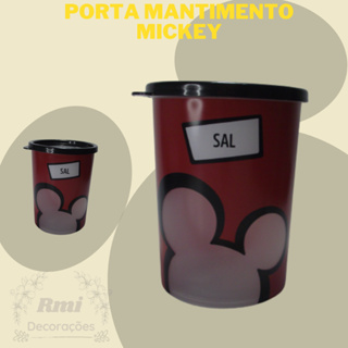 Porta Mantimento Mickey Mouse Disney Pote Armazenamento de Sal