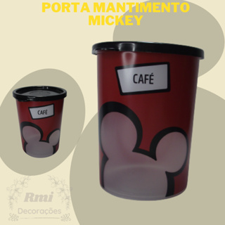 Porta Mantimento Mickey Mouse Disney Pote Armazenamento de Café