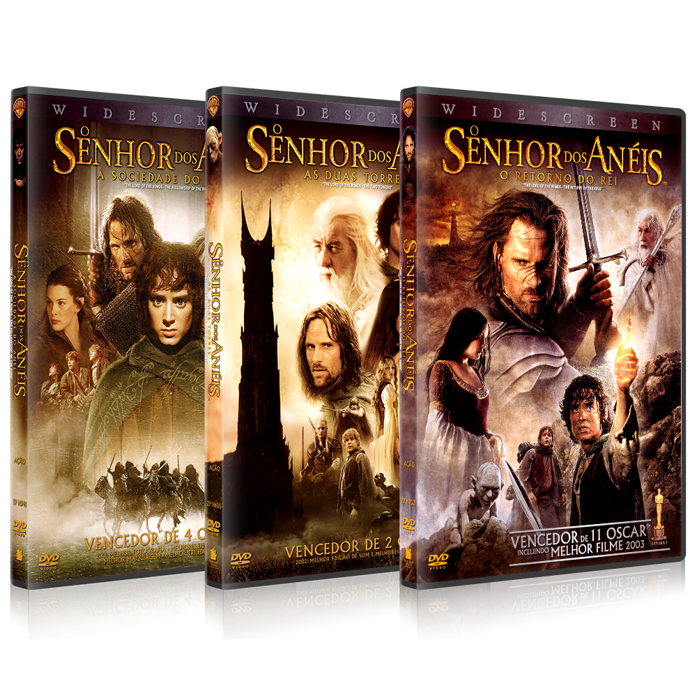 DVD Coleção Trilogia O Senhor dos Anéis Versão Estendida (2001, 2002 e ...