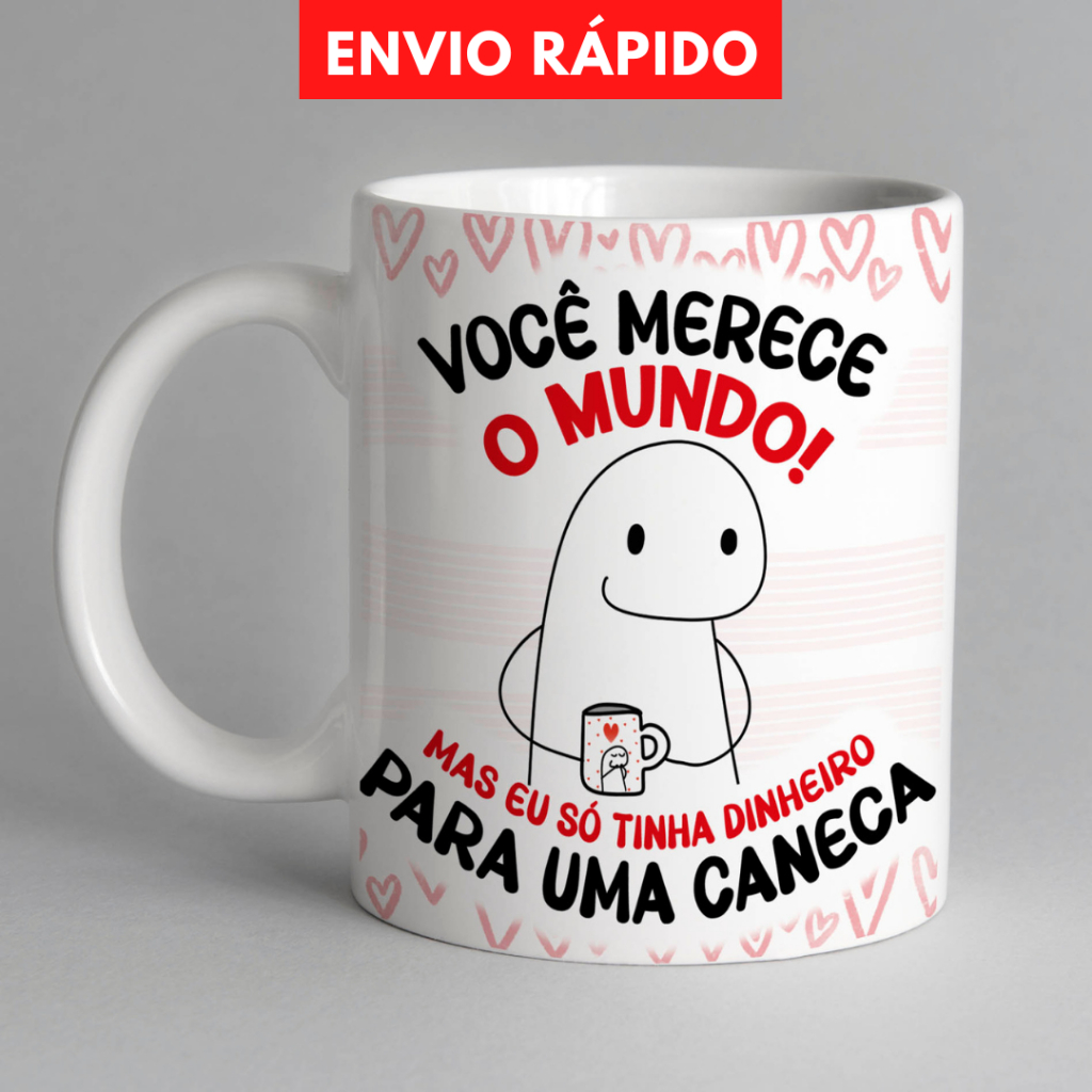 Caneca Flork Dia Dos Namorados Personalizada Porcelana