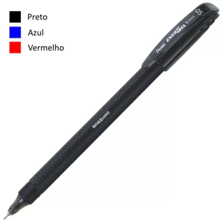 Caneta Gel Energel 0.5 mm Makkuro Preta Azul Vermelha Escolar Escritório Pentel