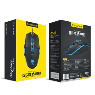 Mouse Gamer Com Fio T Wolf 510 3200DPI Led