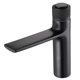 Torneira De Banheiro Monocomando Botão Design Luxo Preto AN-1051P