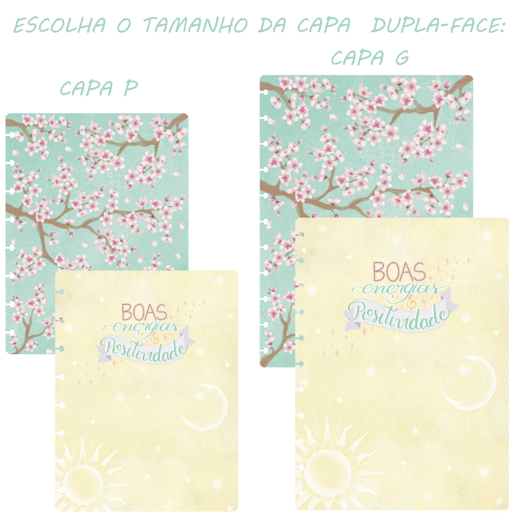 Capa Plástica para Caderno OCTO de discos - Momentos