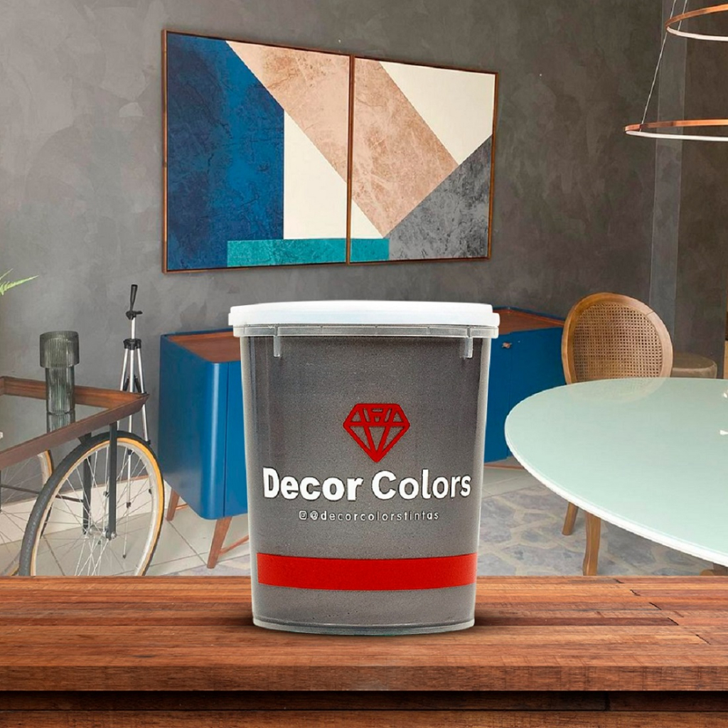 DECOR COLORS CIMENTO QUEIMADO PEROLIZADO 1,6 KG MINERIO ONIX | Shopee ...