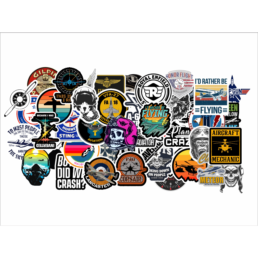 50x Stickers Adesivos Aviação piloto aviao | Shopee Brasil