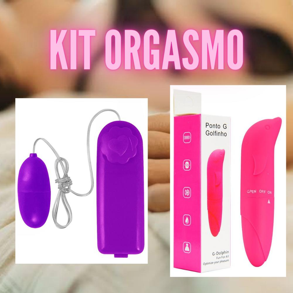 Kit Orgasmo Vibrador Ponto G Golfinho Bullet Sex Shop Clitóris Toque Aveludado Presente
