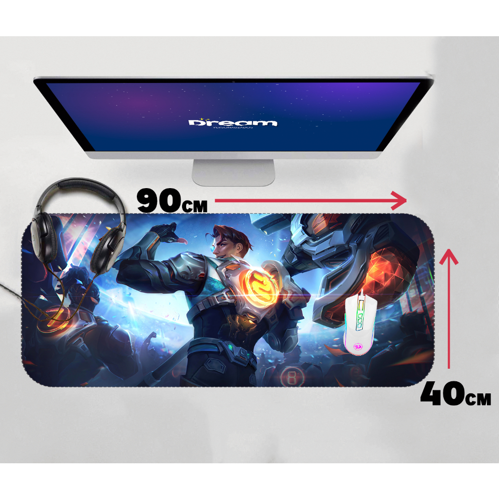 Mouse Pad Gamer Jayce League of Legends LOL Extra Grande 90x40