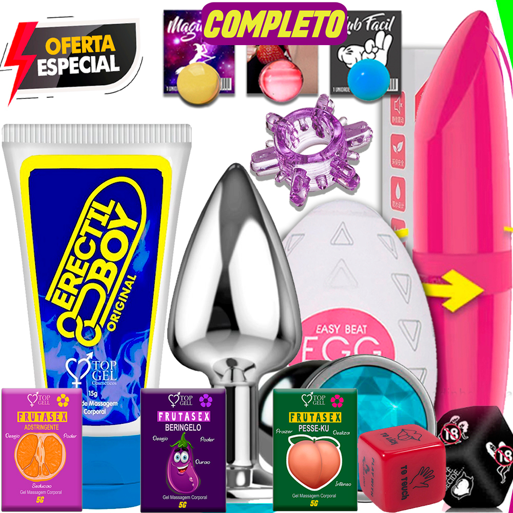 kit crescimento sex shop Produtos sexy shop eróticos mais Volumao e Vibrador top Lubrificante intimo Feminino