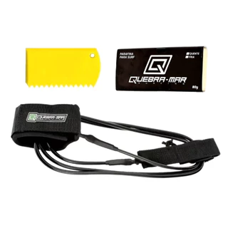 Leash Strep Prancha De Surf 6´ Competição + Parafina 80gr + Raspador
