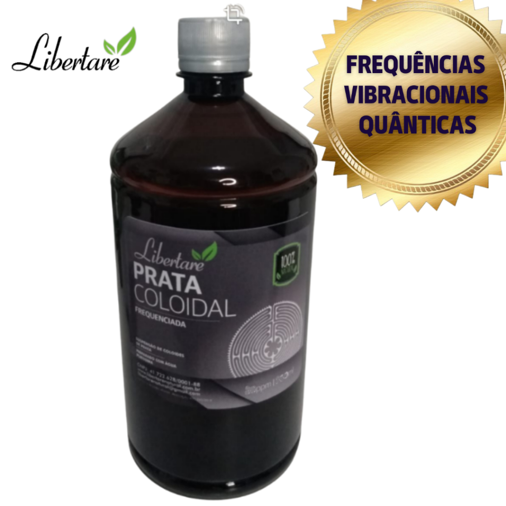 Prata Coloidal Frequenciada Libertare - 1 Litro - 40ppm...