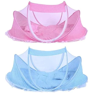 Colchonete Infantil Com Travesseiro Dobrável E Mosquiteiro Berço Cama - Envio Rápido!