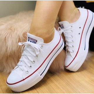 All Star Branco Plataforma  All star, Tenis all star feminino, Converse all  star