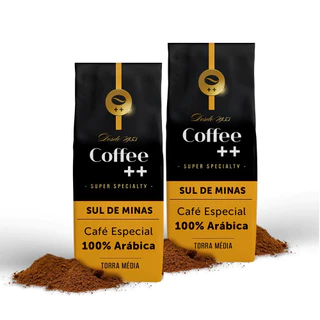 Kit 2 unidades Café Especial Torrado e Moído Sul de Minas Coffee Mais 100% Arábica - 2x 250g