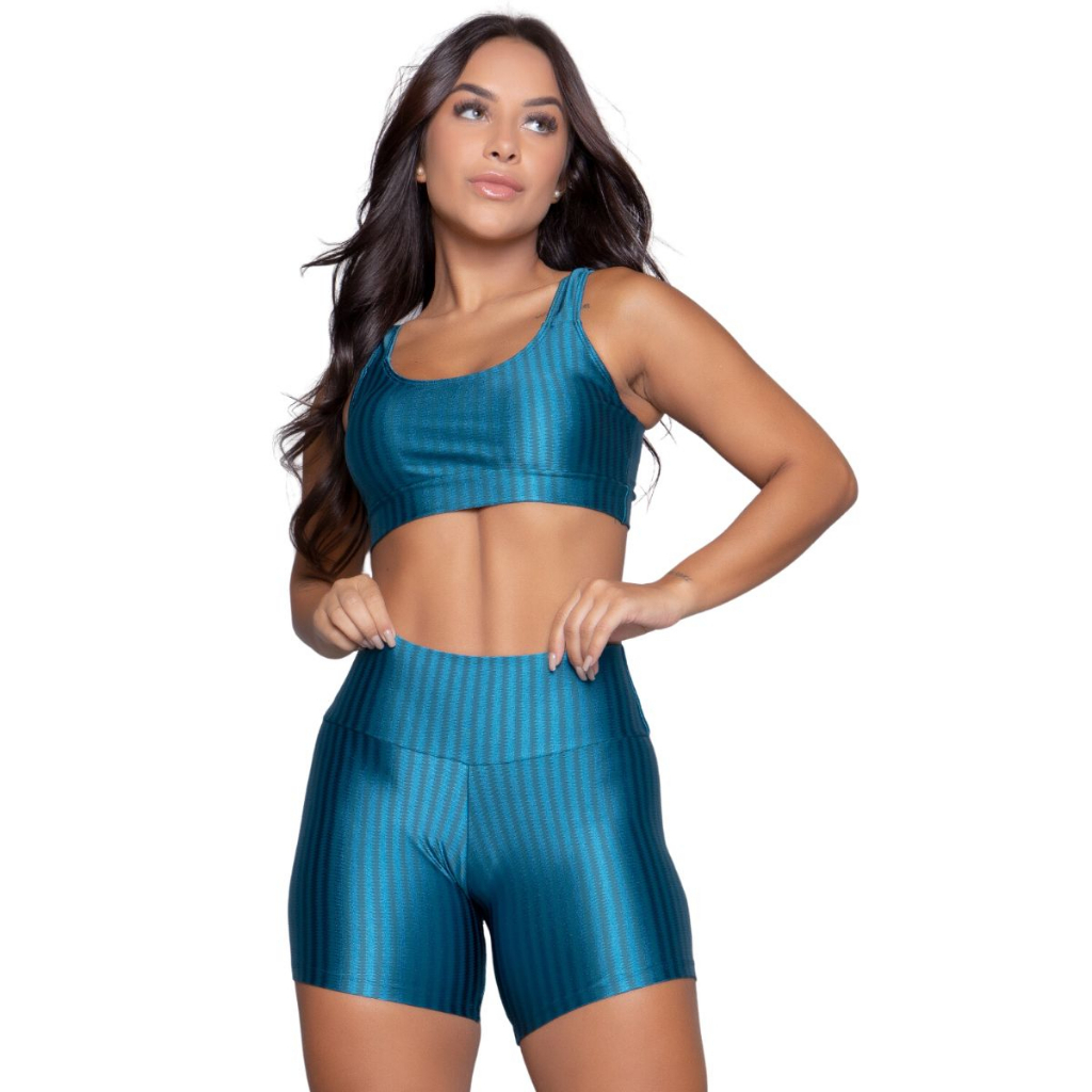 CONJUNTO FITNESS CALÇA MESCLA 