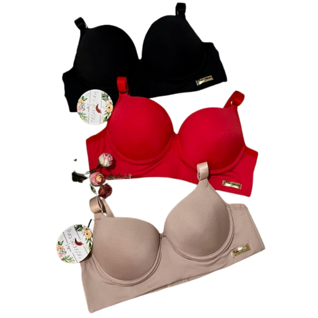 Kit C/2 Sutiã Básico Reforçado Com Bojo Do P Ao Gg Direto da Fábrica
