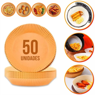 Kit 50 Forma Forminha De Papel Para Air Fryer Tapete Descartável