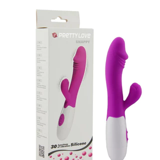 Vibrador Feminino Estimulador Ponto G e Clitóris em Silicone com 30 Modos de Vibrações Pretty Love Snappy