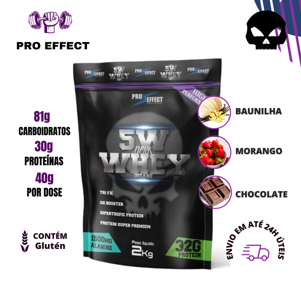 Whey Protein 5w 2 Kilos Dark Insane Shopee Brasil