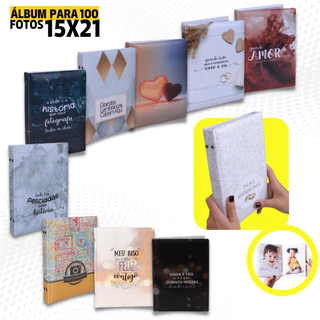 Álbum Foto 15x21 Adulto 100 Fotos Estampas Viagens Família Casamento Namorados Fotográfico em Oferta na Shopee