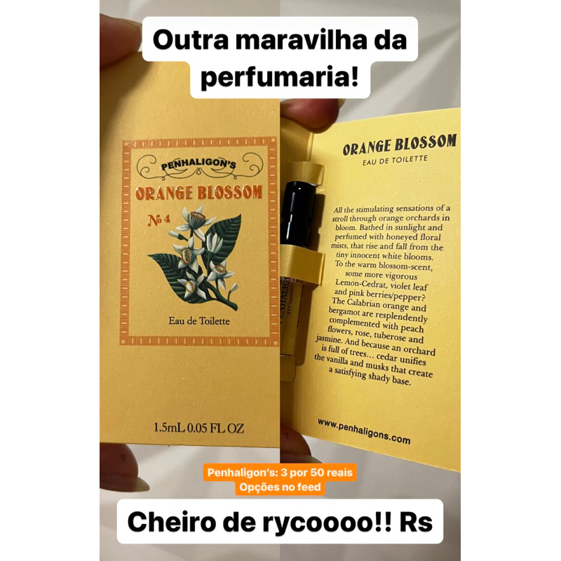 Flaconete perfume Orange Blossom Penhaligon s 1 5ml spray Shopee