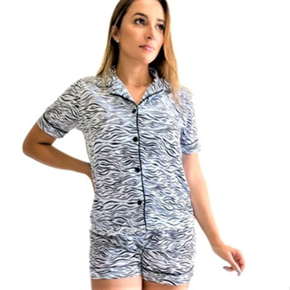 Pijama blogueirinha americano gestante short doll oferta