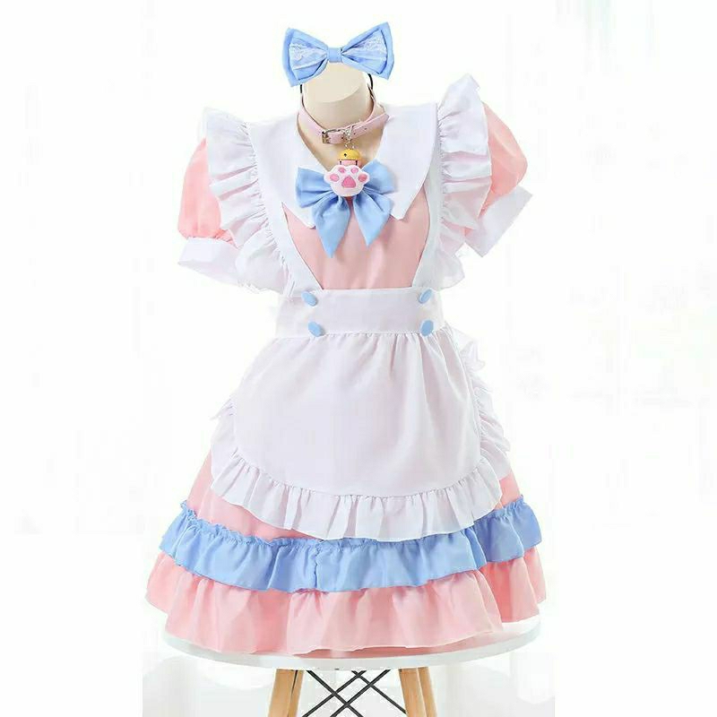 Vestido de Empregada Kawaii Rosa Loli - Loja de Moda Kawaii