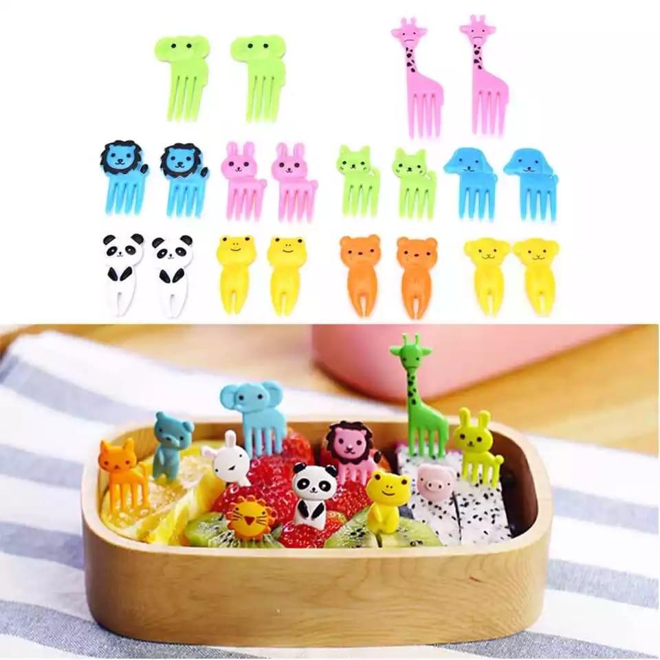 Garfinho Palitos Para Fruta Petiscos Lancheira Animais Infantil (KIT 10 ...