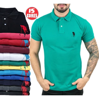 Kit Com 05 Camisa Gola Polo Masculina Original