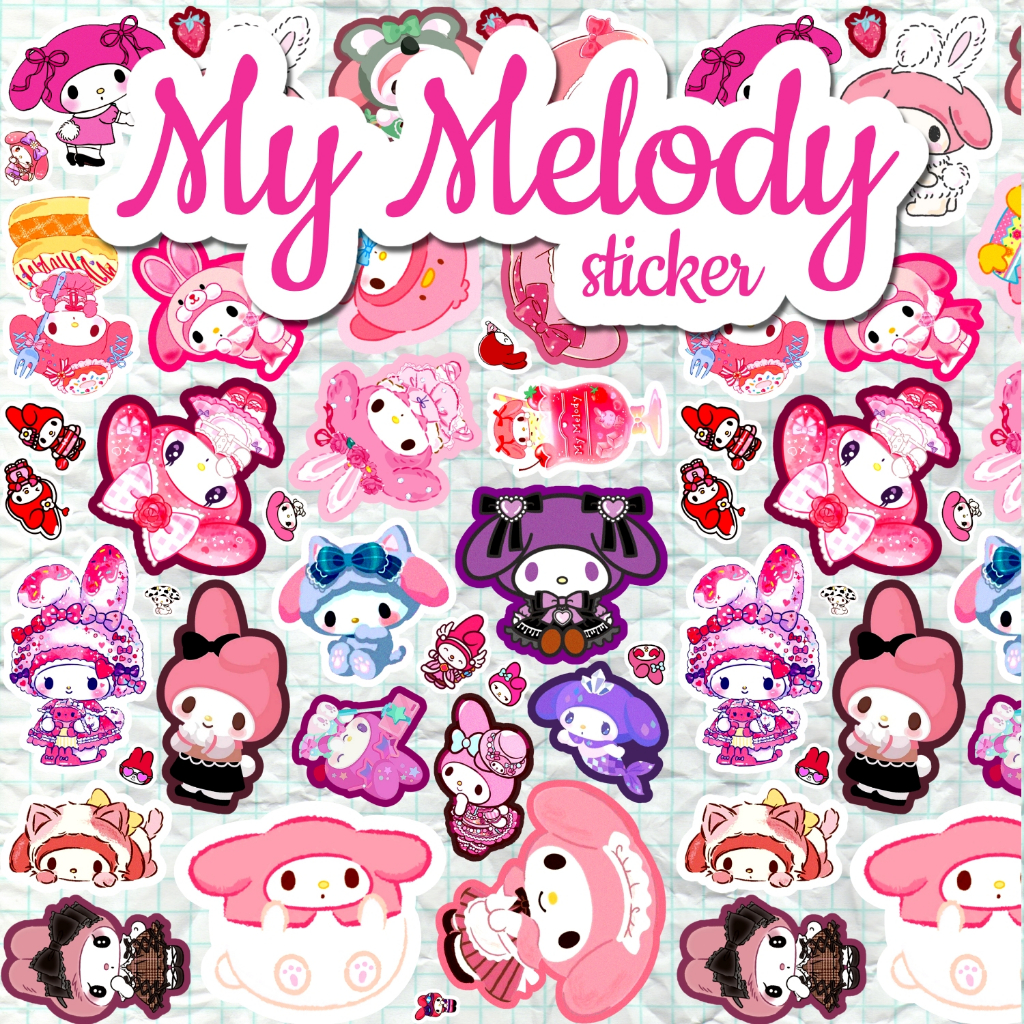 Adesivo My Melody ♡ Sanrio ♡ Hello Kitty e Amigos ♡ Pack Stickers ...