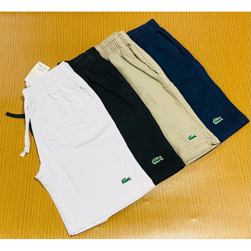 Bermudas de sarja masculina Lacoste, várias cores