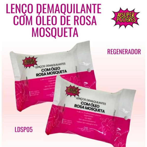LEN&Ccedil;O DEMAQUILANTE ROSA MOSQUETA SUPER PODERES