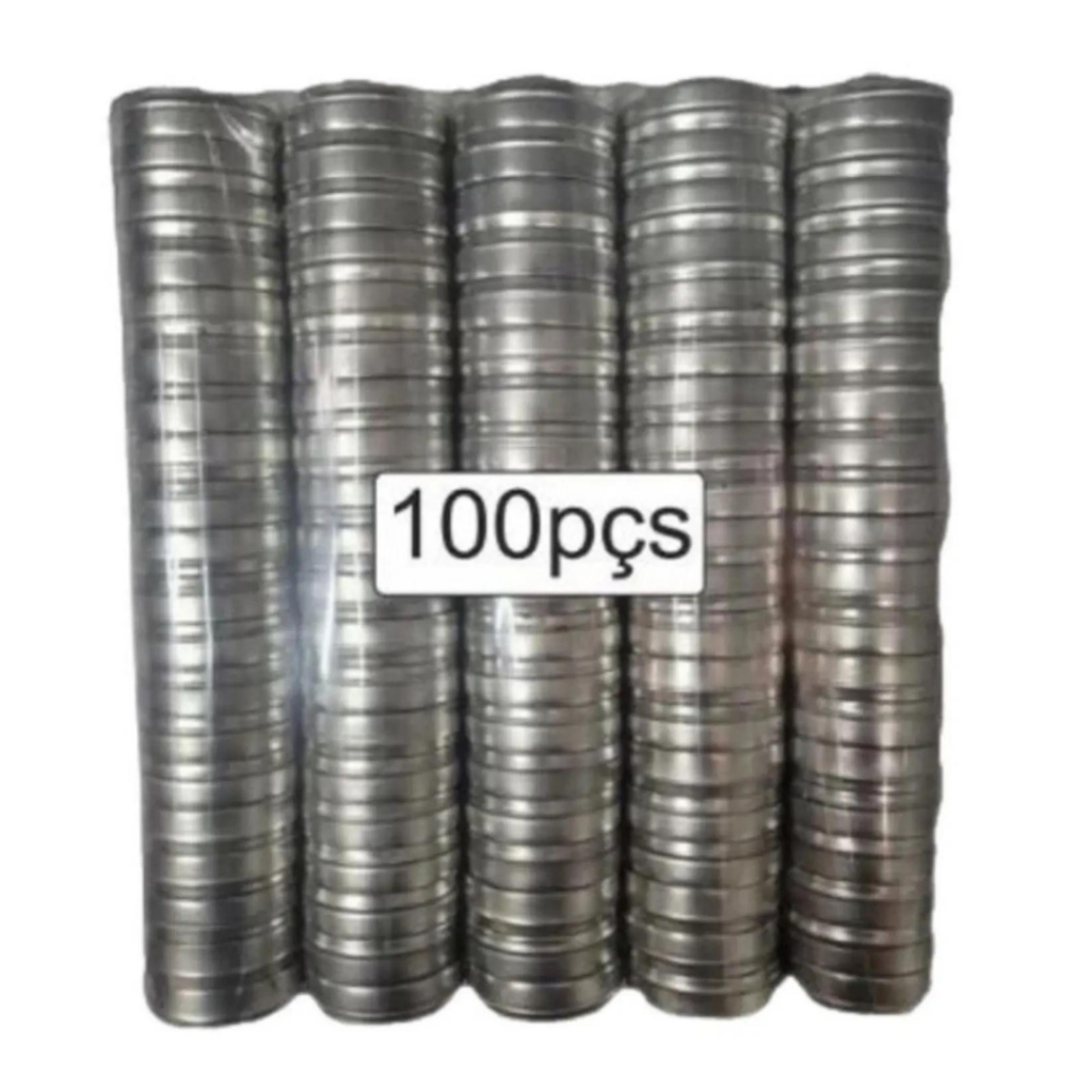 50 e 100 latinhas velas artesanais 5x1 lata redonda metal pote lembrancinha