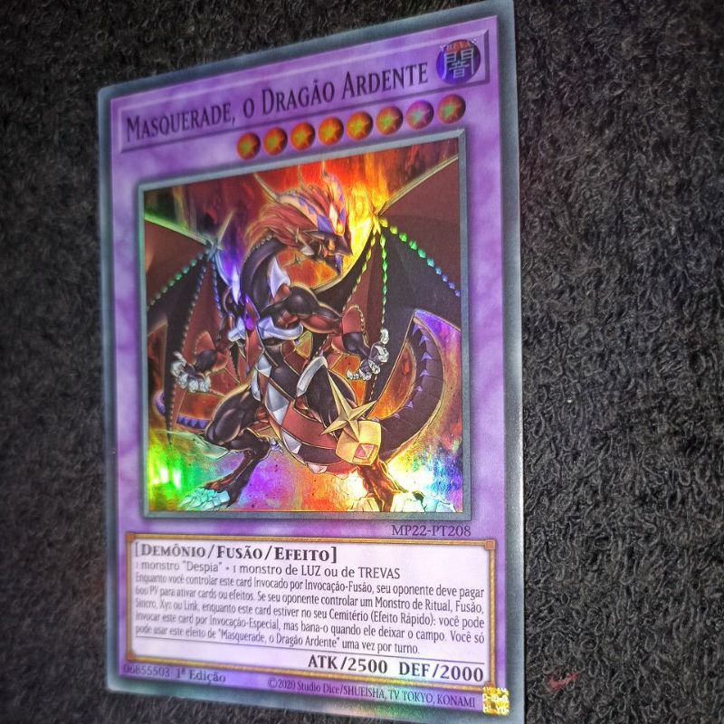 Yugioh Masquerade, o Dragão Ardente / Despia - Super Rara