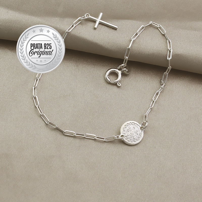 | PRATA LEGÍTIMA | Pulseira de São Bento Prata 925 Original (Não é Banhado)