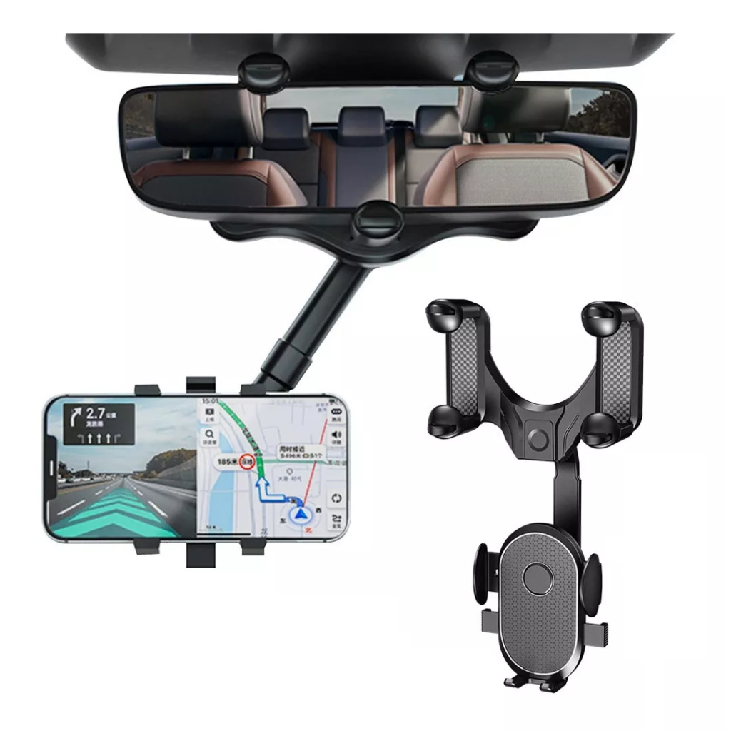 Suporte Veicular Para Celular Universal Espelho Retrovisor Carro 360°